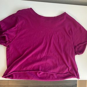 purple cropped top